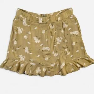 American Eagle Skirt Women’s M Floral Mini Back Zip Pockets